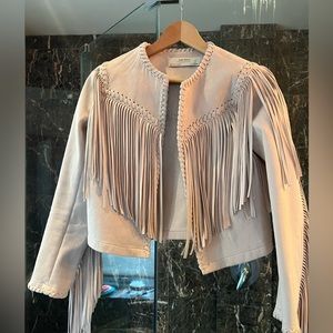 BNWT ZARA tassel suede cropped jacket